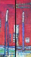 Untitled Painting (Diptych) 90x48 Huge Original Painting by William DeBilzan - 0 Untitled Painting (Diptych) 90x48 Huge Original Painting by William DeBilzan - 0