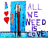 Romance Series: All We Need is Love 2022 52x64 - Huge Mural Size Original Painting by William DeBilzan - 0