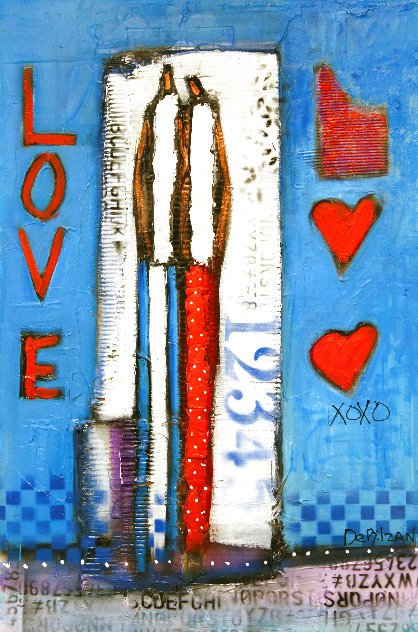Two Hearts as One 2021 26x40 Original Painting by William DeBilzan
