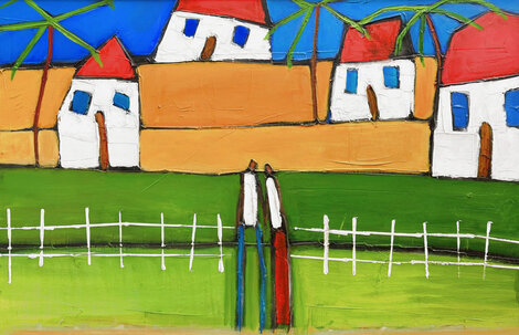 Our Love 2007 29x42 Mixed Media on Canvas - Huge Original Painting - William DeBilzan