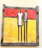 All New Too Soon 2003 60x55 - Mixed Media on Canvas - Huge Original Painting by William DeBilzan - 2 All New Too Soon 2003 60x55 - Mixed Media on Canvas - Huge Original Painting by William DeBilzan - 2