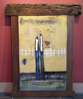 Each Other Reflected 2002 47x37 Super Huge Original Painting - William DeBilzan Each Other Reflected 2002 47x37 Super Huge Original Painting - William DeBilzan