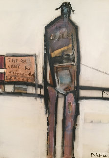 With All Things Considered 48x36 Super Huge - Early Work Original Painting - William DeBilzan With All Things Considered 48x36 Super Huge - Early Work Original Painting - William DeBilzan