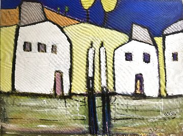 Suburban Speculation 2001 36x48 Original Painting - William DeBilzan Suburban Speculation 2001 36x48 Original Painting - William DeBilzan
