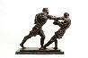 Ali Against Foreman Bronze Sculpture 12 in Sculpture by Dino DeCarlo - 0