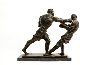 Ali Against Foreman Bronze Sculpture 12 in Sculpture by Dino DeCarlo - 6