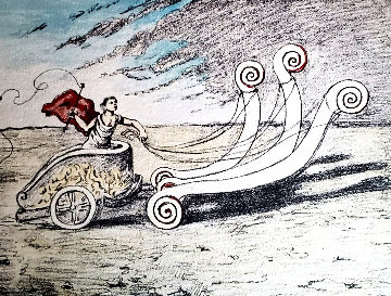 Untitled Chariot Lithograph Limited Edition Print - Giorgio de Chirico Untitled Chariot Lithograph Limited Edition Print - Giorgio de Chirico
