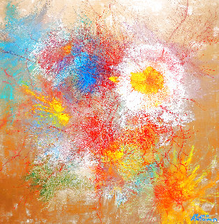 Gold Coral 2013 56x56 Huge  Original Painting - Autumn de Forest