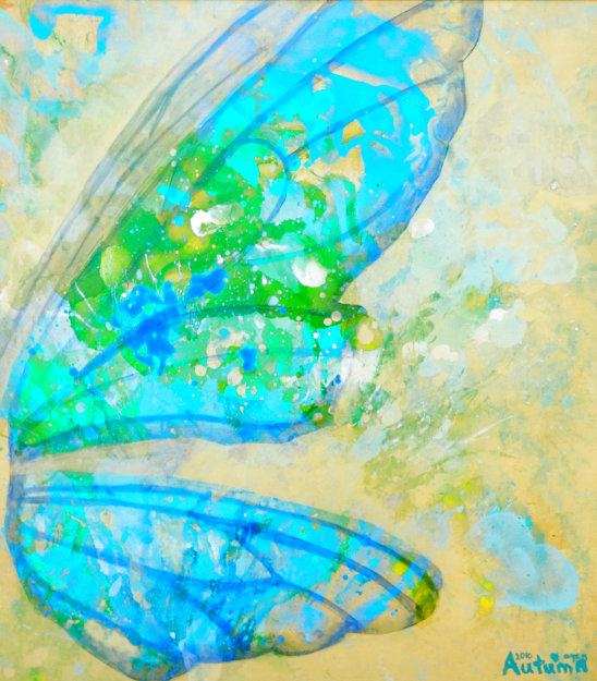 Angel Wings 2010 41x37 - Huge Original Painting - Autumn de Forest