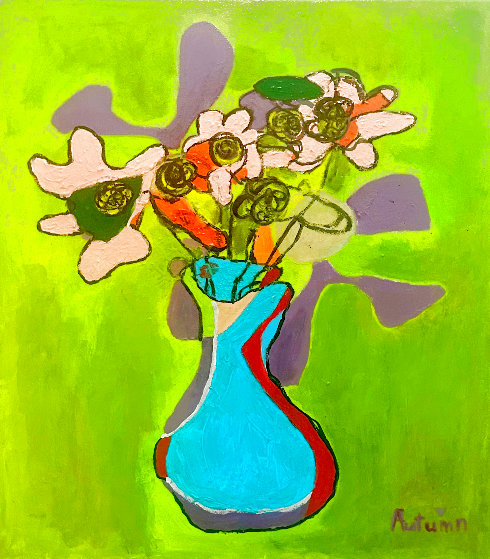 Dueling Flowers 2012 Oil on Canvas by Autumn de Forest - For Sale