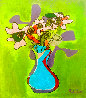 Dueling Flowers 2012 26x22 Original Painting by Autumn de Forest - 0