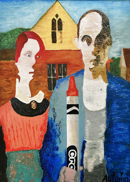 American Graphic 2014 - Framed  Embellished Giclee on Canvas by Autumn de Forest