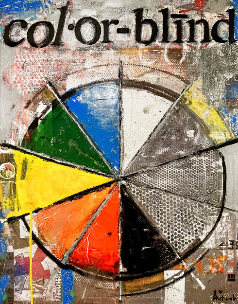 Colorblind 2019 - Framed Embellished Giclee on Canvas Limited Edition Print - Autumn de Forest