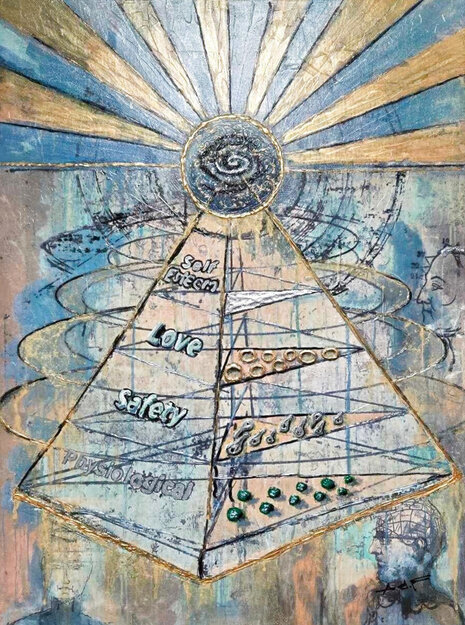 Maslows Hierarchy 2019 Embellished Giclee on Canvas Limited Edition Print - Autumn de Forest