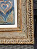 Gothic Heart Unique  2021 19x14 Framed Painted Metal Relief - Signed Twice Sculpture by Autumn de Forest - 4