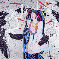 Dance Of Cranes AP 1989 Limited Edition Print by He Deguang - 0 Dance Of Cranes AP 1989 Limited Edition Print by He Deguang - 0