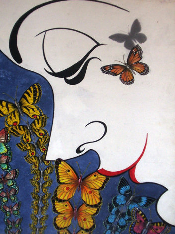 Butterflies 24x18 Original Painting - Eric De Kolb