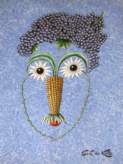 Blueberry Brain 24x18 Original Painting - Eric De Kolb Blueberry Brain 24x18 Original Painting - Eric De Kolb