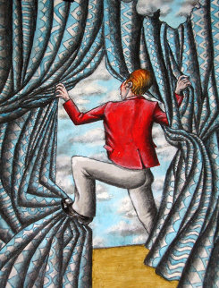 Don't Jump 24x18 Original Painting - Eric De Kolb Don't Jump 24x18 Original Painting - Eric De Kolb