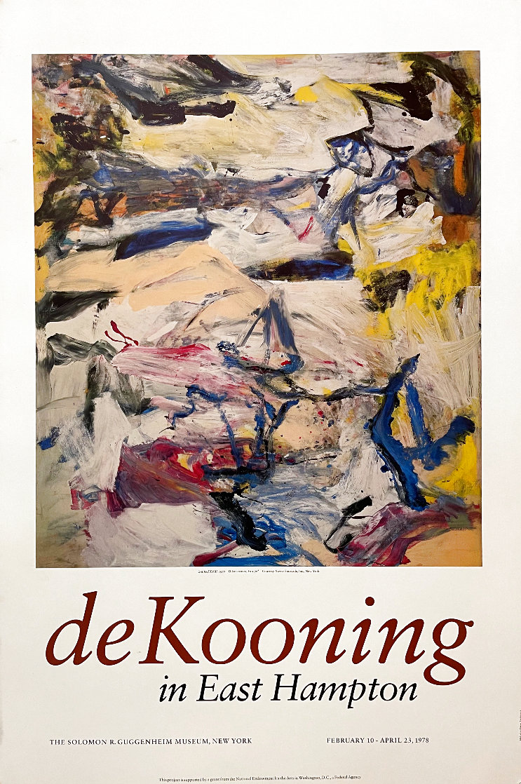 DeKooning in East Hampton Poster 1978 Hand Signed  Limited Edition Print by Willem De Kooning