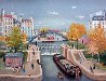 Le Canal St. Martin En Autonne 1990 - Paris, France Limited Edition Print by Michel Delacroix - 0