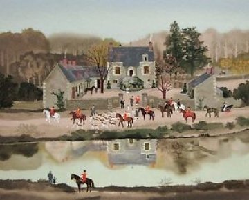 La Sortie Du Chenil 1988 Limited Edition Print - Michel Delacroix La Sortie Du Chenil 1988 Limited Edition Print - Michel Delacroix