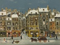 French Winter City Scene Limited Edition Print by Michel Delacroix - 0 French Winter City Scene Limited Edition Print by Michel Delacroix - 0