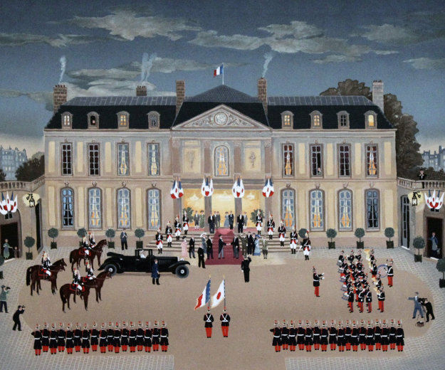 l'Empereur De Japan Au Palais 2002 Limited Edition Print by Michel Delacroix l'Empereur De Japan Au Palais 2002 Limited Edition Print by Michel Delacroix