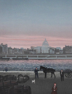 Bord De Seine a l'Aube 1998 Limited Edition Print - Michel Delacroix Bord De Seine a l'Aube 1998 Limited Edition Print - Michel Delacroix