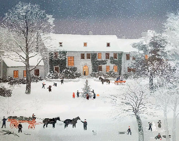 Temps De Noel Dans La Campagne 1990 Limited Edition Print - Michel Delacroix Temps De Noel Dans La Campagne 1990 Limited Edition Print - Michel Delacroix