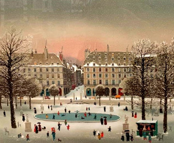 Jardin Des Tuileries La Neige Limited Edition Print - Michel Delacroix Jardin Des Tuileries La Neige Limited Edition Print - Michel Delacroix