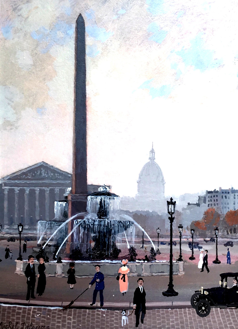 Place De La Concord (Esquisse) 1999 Cityscape by Michel Delacroix For
