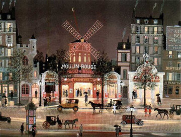 Le Moulin Rouge Sous La Pluie 2001 Limited Edition Print - Michel Delacroix