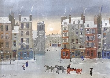 Soleil De Janvier Original 1991 28x33 Original Painting - Michel Delacroix Soleil De Janvier Original 1991 28x33 Original Painting - Michel Delacroix