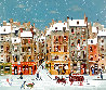 French Winter City Scene Limited Edition Print by Michel Delacroix - 0
