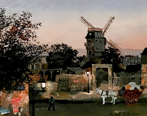 Impasse Girardon 1999 17x19 - Paris, France Original Painting - Michel Delacroix
