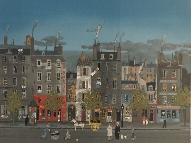 Cafe Parisienne - Paris, France Limited Edition Print by Michel Delacroix