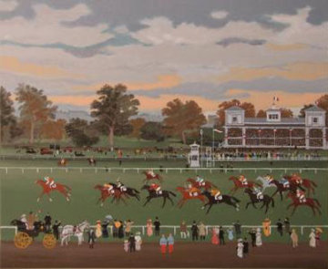Courses a Vincennes 1990 Limited Edition Print - Michel Delacroix Courses a Vincennes 1990 Limited Edition Print - Michel Delacroix