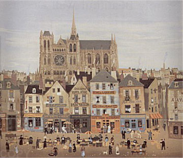 La Cathedrale De Chartes Limited Edition Print - Michel Delacroix La Cathedrale De Chartes Limited Edition Print - Michel Delacroix