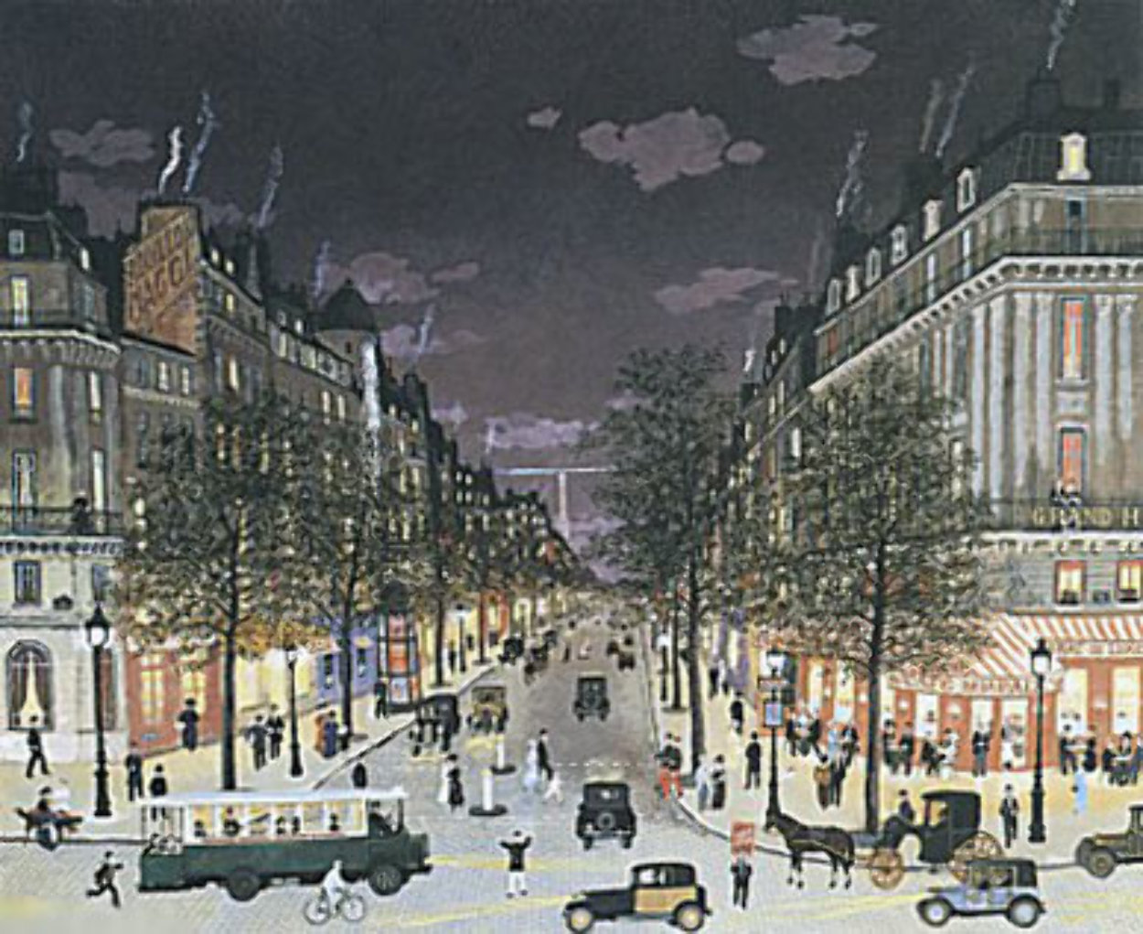 Les Grands Boulevards La Nuit, Paris 2001 Limited Edition Print by Michel Delacroix Les Grands Boulevards La Nuit, Paris 2001 Limited Edition Print by Michel Delacroix