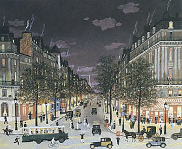 Les Grands Boulevards La Nuit, Paris 2001 Limited Edition Print - Michel Delacroix Les Grands Boulevards La Nuit, Paris 2001 Limited Edition Print - Michel Delacroix