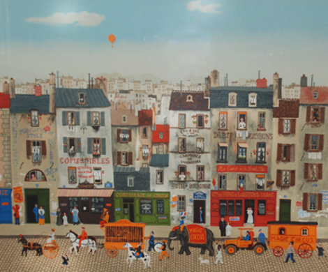 Untitled French Street Scene - Paris Limited Edition Print - Michel Delacroix