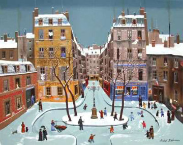 La Place Furstenburg 1975 Limited Edition Print - Michel Delacroix La Place Furstenburg 1975 Limited Edition Print - Michel Delacroix