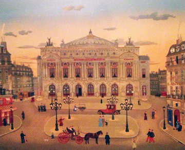 La Places De Paris 1979 Limited Edition Print - Michel Delacroix La Places De Paris 1979 Limited Edition Print - Michel Delacroix