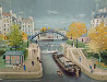 Canal Street St. Martin, Paris, France Limited Edition Print by Michel Delacroix - 0