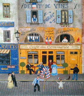 Cafe Du Commerce Paris, France Limited Edition Print - Michel Delacroix