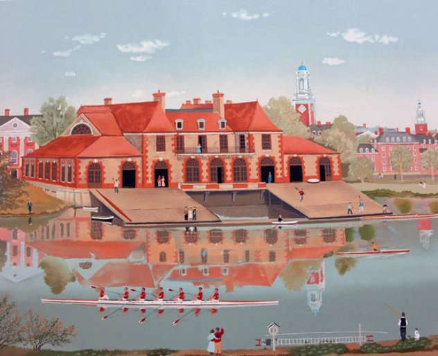 Weld Boathouse 1986 - Cambridge, Mass Limited Edition Print by Michel Delacroix