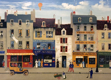 Paris Street Scene AP 1983 Limited Edition Print - Michel Delacroix Paris Street Scene AP 1983 Limited Edition Print - Michel Delacroix
