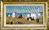 Les Cabines De Bain  2012 17x27 - France Original Painting by Fabienne Delacroix - 1