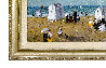 Les Cabines De Bain  2012 17x27 - France Original Painting by Fabienne Delacroix - 2